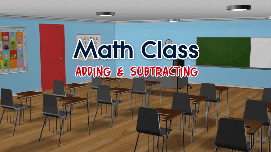 A classroom with desks and chairs in it.