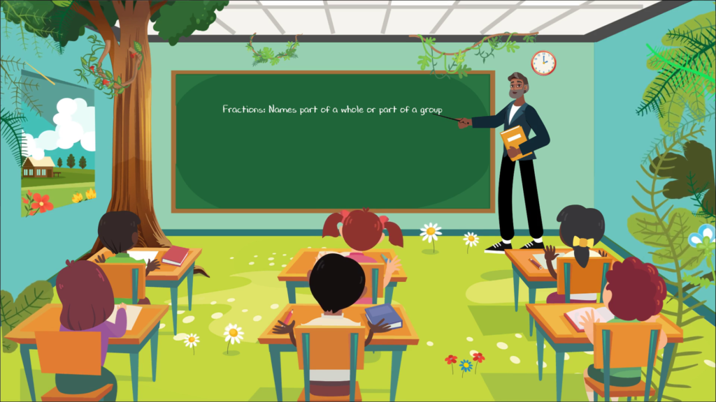 A man is teaching in front of the class