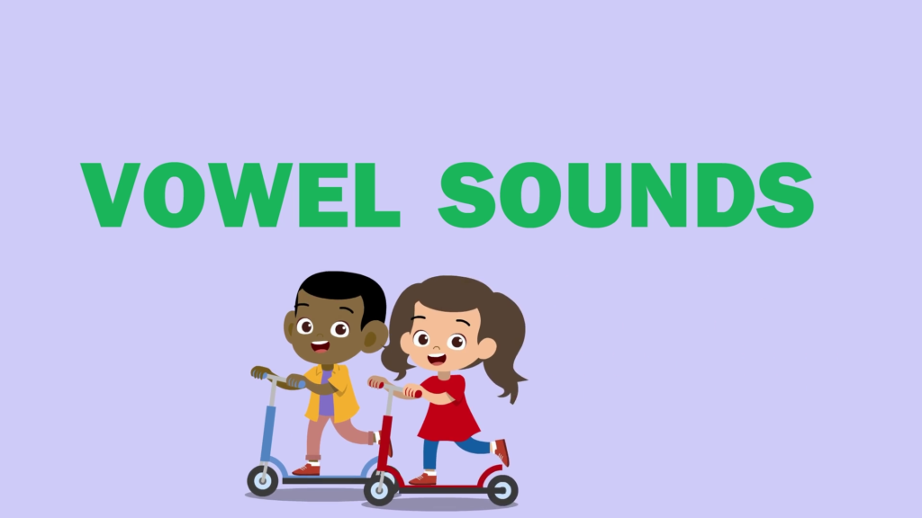 A boy and girl riding scooters with the words " bowel sounds ".